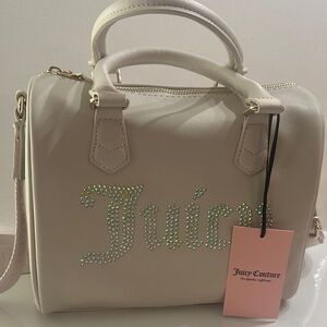 Juicy Couture Cream Crossbody Obsession Handbag with Juicy Bling.